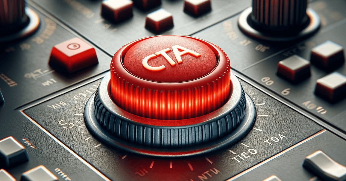 Botão vermelho escrito CTA